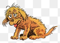 PNG Dog cartoon  illustration transparent background. Remixed by rawpixel.