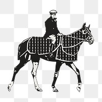 PNG Man on horse illustration transparent background. Remixed by rawpixel.