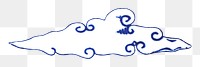 PNG Japanese cloud   illustration transparent background. Remixed by rawpixel.