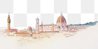 PNG S. Miniato, Florence illustration border transparent background. Remixed by rawpixel.