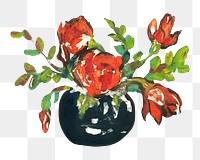 PNG Rose flower, still life transparent background. Remixed by rawpixel.