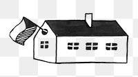 PNG House drawing transparent background. Remixed by rawpixel.