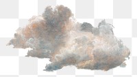 PNG Vintage cloud  illustration transparent background. Remixed by rawpixel.