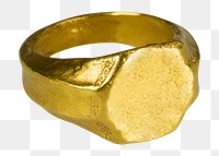 PNG Gold ancient ring, transparent background.  Remixed by rawpixel. 