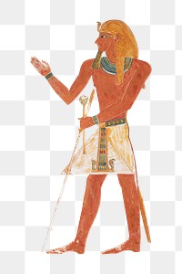 PNG Thutmose I, ancient Egyptian illustration by Nina de Garis Davies, transparent background.  Remixed by rawpixel. 