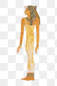 PNG Thutmose I's mother, ancient Egyptian illustration by Nina de Garis Davies, transparent background.  Remixed by rawpixel. 