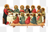 PNG The Last Supper,  ancient illustration by Ugolino da Siena, transparent background.  Remixed by rawpixel. 