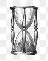 PNG Hourglass, vintage object illustration, transparent background.  Remixed by rawpixel. 