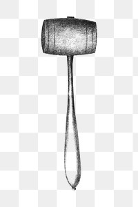 PNG Hammer, vintage gardening tool illustration, transparent background.  Remixed by rawpixel. 