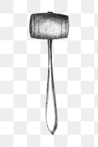 PNG Hammer, vintage gardening tool illustration, transparent background.  Remixed by rawpixel. 