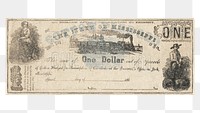 PNG Bank note, vintage money, transparent background.  Remixed by rawpixel. 