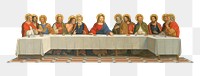 PNG The Last Supper, vintage illustration by H. Siddons Mowbray, transparent background.  Remixed by rawpixel. 