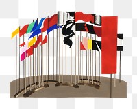 PNG National flags, vintage illustration by Alexandra Exter, transparent background.  Remixed by rawpixel. 