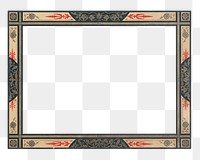 PNG Vintage frame, rectangle design by J. Absolon, transparent background.  Remixed by rawpixel. 