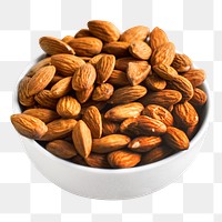 Almonds png collage element on transparent background