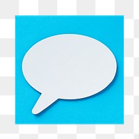 Png paper craft speech bubble, isolated image, transparent background