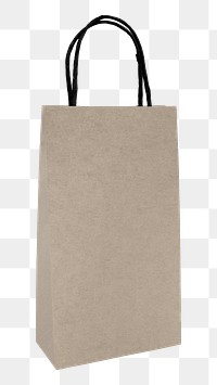 PNG brown paper shopping bag, transparent background