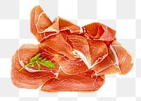 Italian prosciutto png, healthy food, transparent background