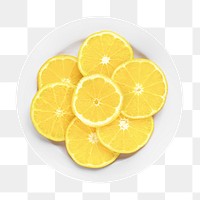 Sliced orange png, food element, transparent background