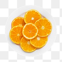 Sliced orange png, food element, transparent background