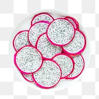 Dragon fruit slices png, transparent background