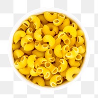 Macaroni elbow png, food element, transparent background