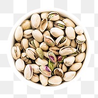Pistachio bowl png, food element, transparent background