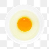 Raw egg bowl png collage element, transparent background