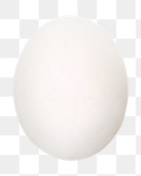 White egg png collage element on transparent background