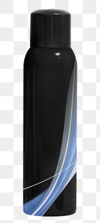 PNG black aerosol spray bottle, transparent background