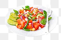 Watermelon salad png, transparent background