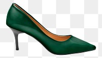 PNG green high heel, women’s shoes fashion, transparent background