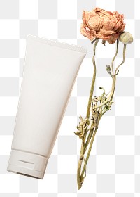 PNG Skincare white tube, beauty product transparent background