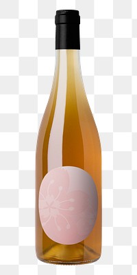 Wine bottle png alcoholic drink packaging, transparent background