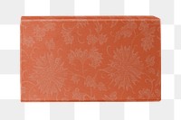 PNG Orange floral pattern box transparent background