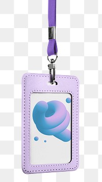 PNG Purple employee ID card transparent background