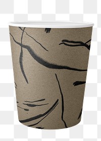 PNG disposable paper cup, transparent background