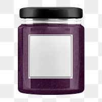 Glass jar png element, food product packaging, transparent background