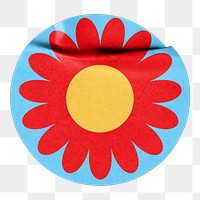 PNG Flower sticker transparent background