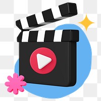 Movie production png sticker, colorful remix, transparent background 