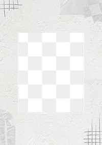 Rectangle png frame, white cement, transparent background