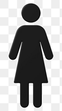 Black woman png symbol, transparent background