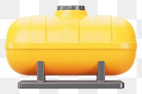 PNG 3D yellow water tank, element illustration, transparent background