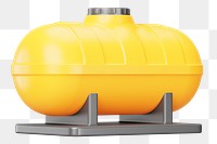 PNG 3D yellow water tank, element illustration, transparent background