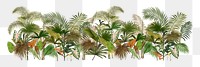 Tropical palm trees png divider, illustration, transparent background