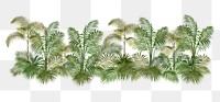 Tropical palm trees png divider illustration, transparent background