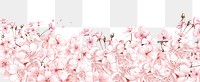 Cherry blossom flowers png border, transparent background
