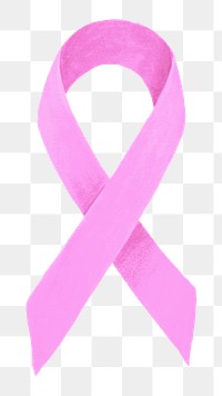 Pink ribbon png, cancer awareness illustration, transparent background