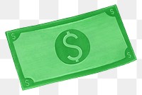 Dollar bill money png illustration, transparent background