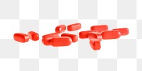 Png red pills, isolated collage element, transparent background